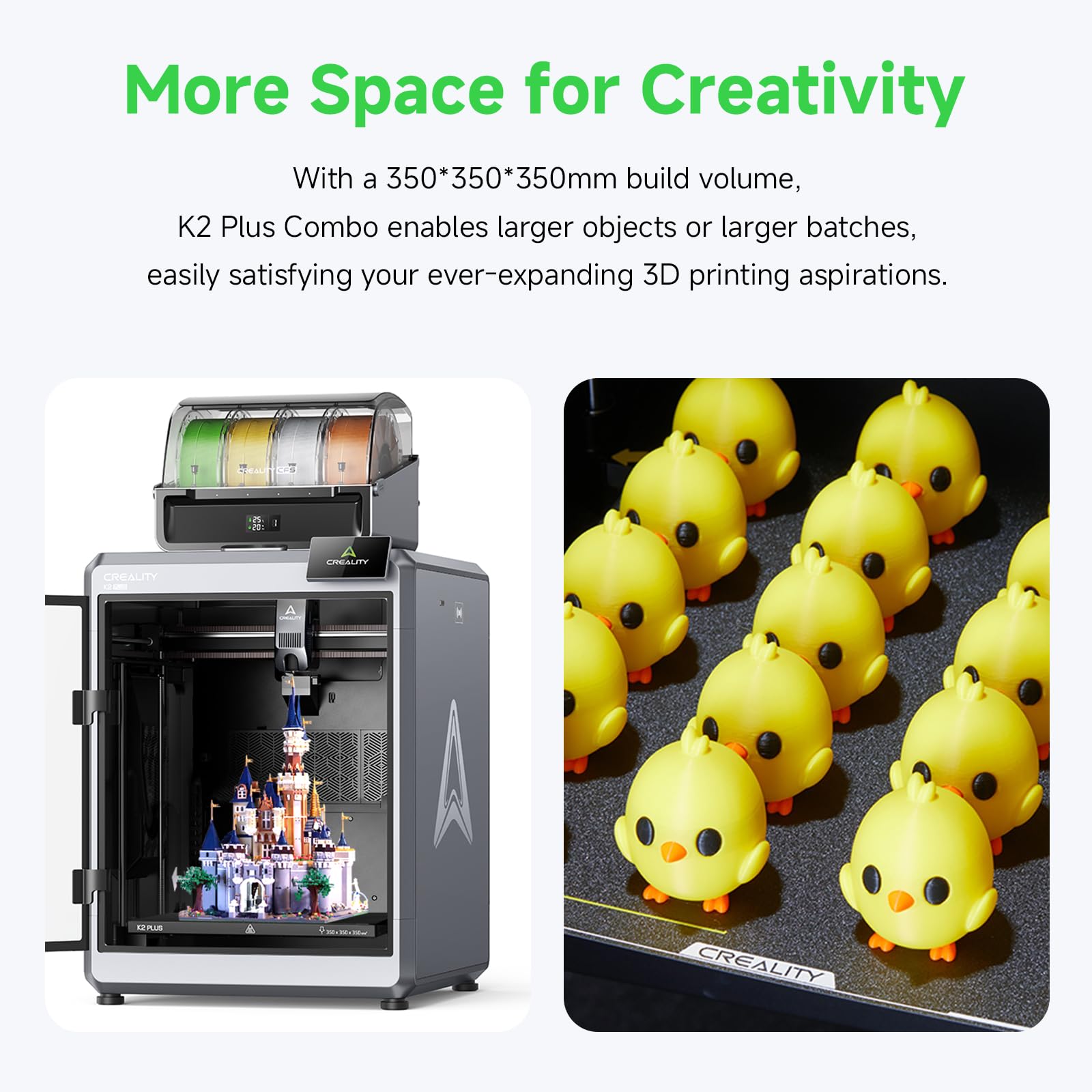 Amazon.co.jp: Creality K2 Plusコンボ3Dプリンター、16色のマルチ